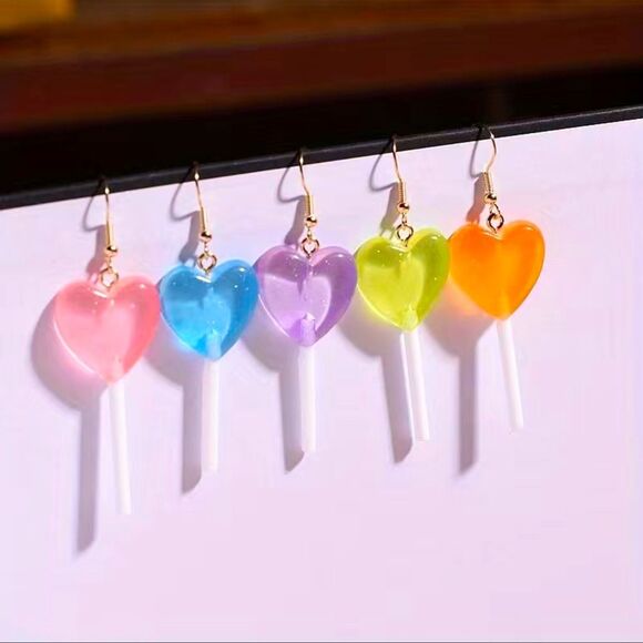 1pc Lollipop Drop Earrings Snack Earrings - Picture 1 of 5